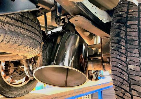 POLISHED STAINLESS STEEL 4" X 12" X 18" ROLLED ANGLE DIESEL EXHAUST TIP in Saudi Arabia