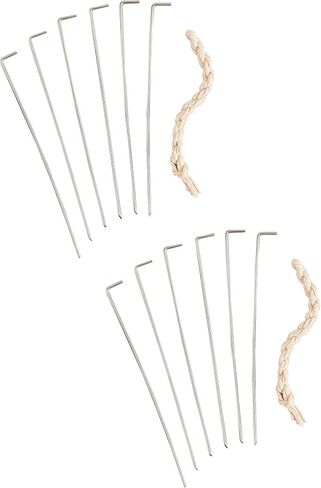 HIC Kitchen Roasting Holiday Turkey Lacer Kit, Cotton Butcher’s Twine, Reusable Stainless Steel Pins, For Trussing Rolled Or Stuffed Poultry And Meat, Set of 2 in Saudi Arabia