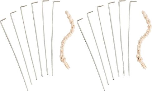 HIC Kitchen Roasting Holiday Turkey Lacer Kit, Cotton Butcher’s Twine, Reusable Stainless Steel Pins, For Trussing Rolled Or Stuffed Poultry And Meat, Set of 2 in Saudi Arabia