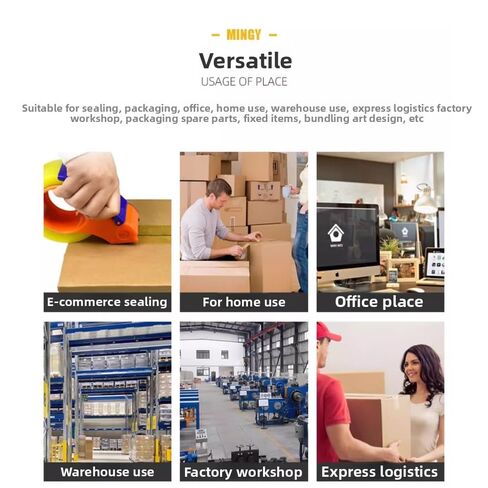 Strong Adhesive 6 Rolls Packaging Tape, 1.89in x 60y, Heavy Duty Adhesive Tape with Free Tape Cutter for Shipping, Office，Moving, Packing（Total 360y） in Saudi Arabia