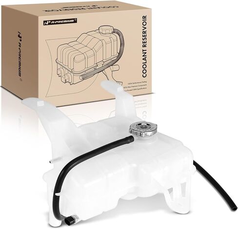 A-Premium Engine Coolant Overflow Recovery Reservoir Tank [with Cap & Tubing] Compatible with Chevrolet Express 2500 3500 & GMC Savana 2500 3500, 1996-2002, 6.5L - Front Side in Saudi Arabia