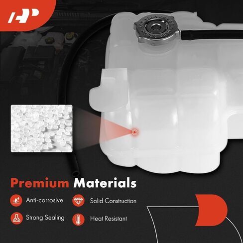 A-Premium Engine Coolant Overflow Recovery Reservoir Tank [with Cap & Tubing] Compatible with Chevrolet Express 2500 3500 & GMC Savana 2500 3500, 1996-2002, 6.5L - Front Side in Saudi Arabia