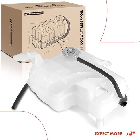A-Premium Engine Coolant Overflow Recovery Reservoir Tank [with Cap & Tubing] Compatible with Chevrolet Express 2500 3500 & GMC Savana 2500 3500, 1996-2002, 6.5L - Front Side in Saudi Arabia