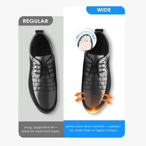 Recyphi Men’s Oxford Derby Orthopedic Leather Shoes Formal Luxury Business Dress Shoes Lace-up Walking Driving Loafers Dress Sneakers in Kuwait