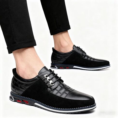 Recyphi Men’s Oxford Derby Orthopedic Leather Shoes Formal Luxury Business Dress Shoes Lace-up Walking Driving Loafers Dress Sneakers in Kuwait