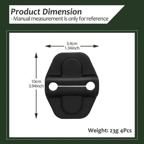 Oudesi 4 قطع غطاء قفل باب السيارة واقي من البلاستيك ABS، خيارات محددة لسيارة Jeep Wrangler JL JLU 2018-2025، Jeep Gladiator JT 4XE 392، غطاء قفل الباب بإبزيم أسود غير لامع in Saudi Arabia