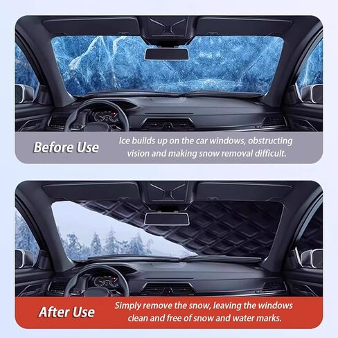 Car Windshield Cover for BMW X1 X2 X3 X4 X5 X6 X7 SUVs, Automotive Windshield Snow Covers with Side Window & Rearview Mirror Protector, Windshield Cover for Ice and Snow,B SUV in Saudi Arabia
