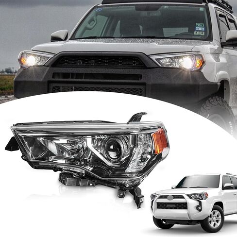 مجموعة المصابيح الأمامية القديمة متوافقة مع Toyota 4runner SUV 2014-2020، استبدال المصابيح الأمامية الهالوجين من مصنع OE، جانب السائق، TO2518150 8117035570، 8117035571 in Saudi Arabia