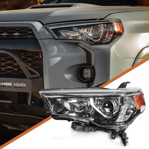 مجموعة المصابيح الأمامية القديمة متوافقة مع Toyota 4runner SUV 2014-2020، استبدال المصابيح الأمامية الهالوجين من مصنع OE، جانب السائق، TO2518150 8117035570، 8117035571 in Saudi Arabia