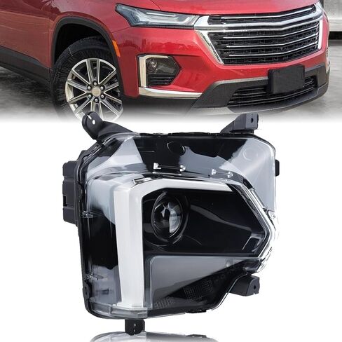 Right Passenger Side LED Headlight Compatible for 2022 2023 Chevy Traverse Chevrolet Head lamp without LED DRL 85596374 GM2503525 in Saudi Arabia