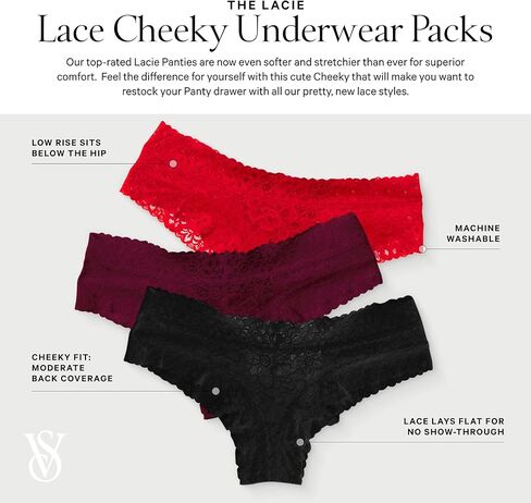 Victoria's Secret Lacie Cheeky 5 Ct Panty Pack GEN BUNDLEC001 4YXY in Saudi Arabia