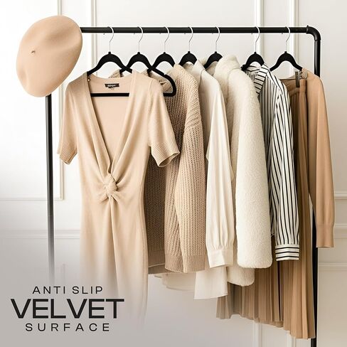 Utopia Home Velvet Hangers 20 Pack - Non-Slip Clothes Hangers - Black Hangers - Suit Hangers with 360 Degree Rotatable Hook - Heavy Duty Coat Hangers - Pants Hangers in Saudi Arabia