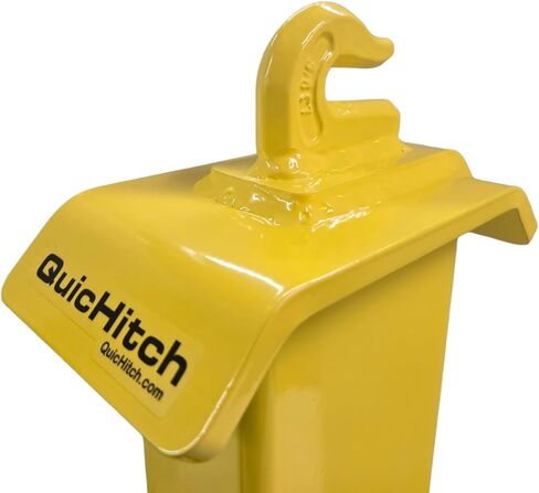 QuicHitch Tractor & Skid Steer Hitch Attachment, 5K/20K lb Capacity & Universal Fit. Skid Steer Quick Hitch Adapter Includes Chain Grab Hook & D-Ring to Help Any Towing Challenge. Made in USA in Saudi Arabia
