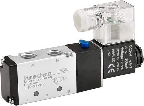 صمام الملف اللولبي الهوائي الكهربائي 4V210-08 220VAC 6.0VA PT1 / 4 5 Way 2 Position CE in Kuwait