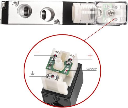 صمام الملف اللولبي الهوائي الكهربائي 4V210-08 220VAC 6.0VA PT1 / 4 5 Way 2 Position CE in Kuwait