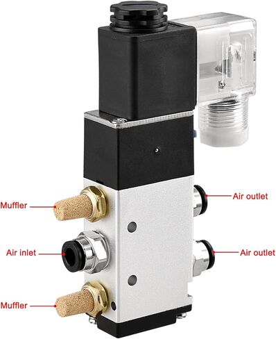 صمام الملف اللولبي الهوائي الكهربائي 4V210-08 220VAC 6.0VA PT1 / 4 5 Way 2 Position CE in Kuwait