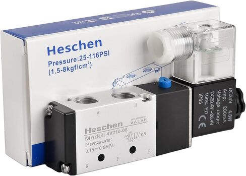 صمام الملف اللولبي الهوائي الكهربائي 4V210-08 220VAC 6.0VA PT1 / 4 5 Way 2 Position CE in Kuwait