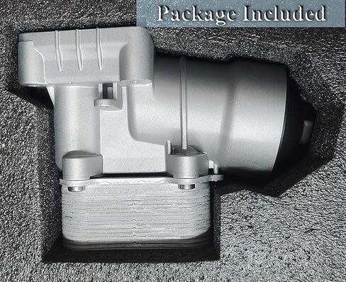 93186324 Aluminum Engine Oil Cooler Fit for Chevy Aveo 2009-2011 Cruze 2011-2016 Sonic 2012-2018 Trax 2013-2019, for Buick Cascada 2016-2019, Oil Filter Housing Adapter Assembly Replace# 55353323 in Kuwait