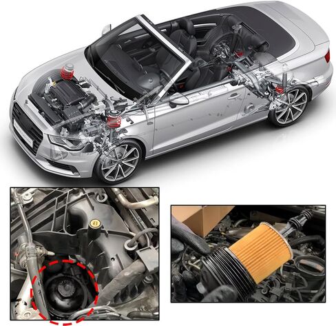 93186324 Aluminum Engine Oil Cooler Fit for Chevy Aveo 2009-2011 Cruze 2011-2016 Sonic 2012-2018 Trax 2013-2019, for Buick Cascada 2016-2019, Oil Filter Housing Adapter Assembly Replace# 55353323 in Kuwait