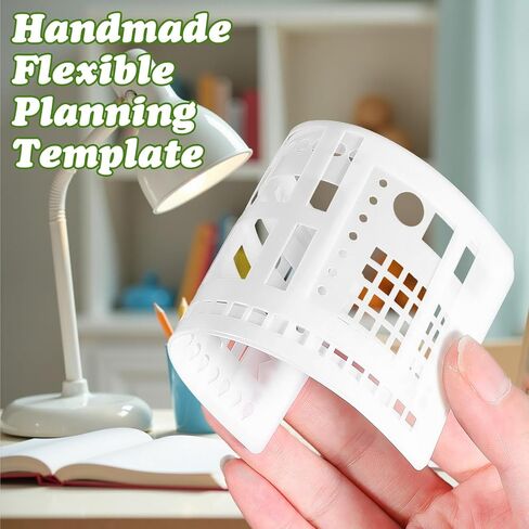 9pcs Handmade Flexible Record Template, Reusable Journal Stencils for Planner, Calendar Template Stencil, Lines & Boxes, Calendars & Daily Planning 13.5x5.8cm in Kuwait