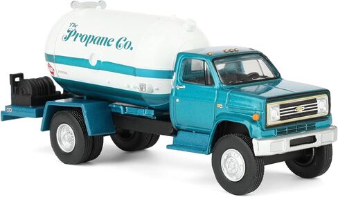 1/64 1982 شاحنة شيفروليه C-60 البروبان، أبيض وأخضر معدني، Greenlight S.D. سلسلة الشاحنات 20 45200-B in Kuwait