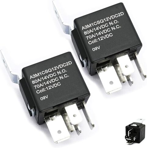 2 عبوات A3M1CSQ12V2D مرحل، 12 فولت 80 أمبير 5 دبابيس، مرحل السيارة in Saudi Arabia