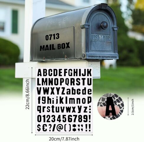 1296 قطعة من 16 ورقة ملصق حروف، أرقام صندوق بريد من الفينيل ذاتية اللصق مقاومة للماء، ملصق أرقام أبجدية للتوقيع، دفتر الملاحظات، ديكور الفصل الدراسي، الباب (1 بوصة أحمر) in Kuwait