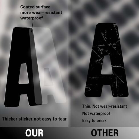 1296 قطعة من 16 ورقة ملصق حروف، أرقام صندوق بريد من الفينيل ذاتية اللصق مقاومة للماء، ملصق أرقام أبجدية للتوقيع، دفتر الملاحظات، ديكور الفصل الدراسي، الباب (1 بوصة أحمر) in Kuwait