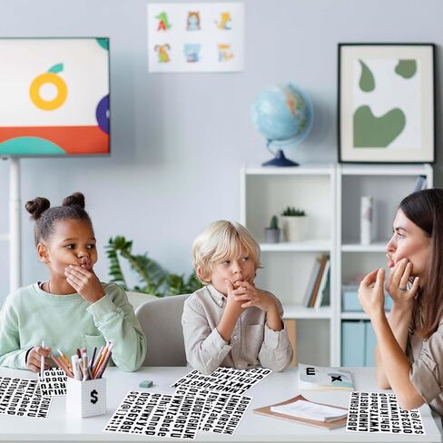 1296 قطعة من 16 ورقة ملصق حروف، أرقام صندوق بريد من الفينيل ذاتية اللصق مقاومة للماء، ملصق أرقام أبجدية للتوقيع، دفتر الملاحظات، ديكور الفصل الدراسي، الباب (1 بوصة أحمر) in Kuwait