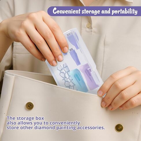 Ergonomic Diamond Painting Pen with 4 Tips, 11-Piece 5D Dotting Pen Kit with Accessories, Ideal Tool for Beginners, Suitable for Diamond Art and Nail DIY in Kuwait