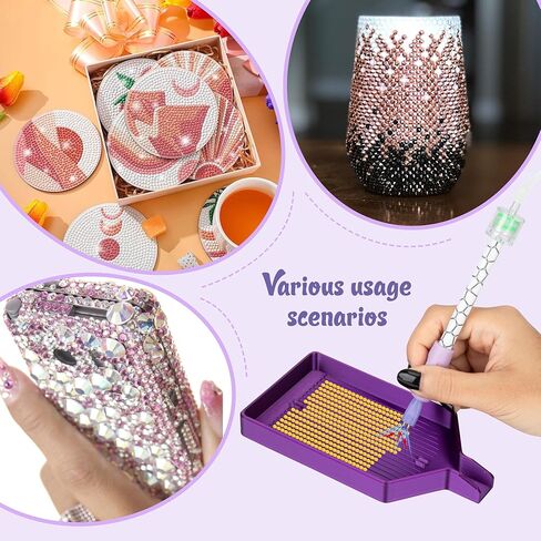 Ergonomic Diamond Painting Pen with 4 Tips, 11-Piece 5D Dotting Pen Kit with Accessories, Ideal Tool for Beginners, Suitable for Diamond Art and Nail DIY in Kuwait