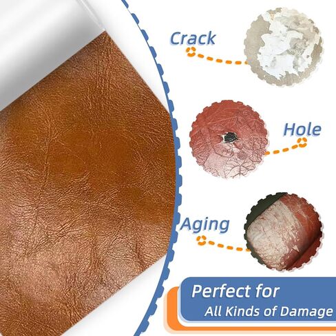 Self Adhesive Faux Leather Repair Patch,1Roll 15x78 Inch Leather Repair Tape for Furniture,Couch Tape for Couches,Bed,Car Seats,Chair,Light Brown in Saudi Arabia