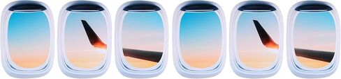 Housoutil 3PCS Airplane Wing Stickers, Self Adhesive Plane Window Clings, 3D Wallpaper Wall Decor Airplane Window Decal Wing in Kuwait