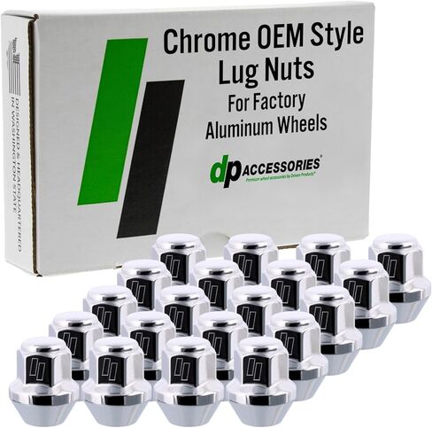 DPAccessories Lug Nuts Compatible with 2006-2013 Volvo C70 | Chrome OEM Style | Factory Aluminum Wheels Only | Set of 20 Wheel Nuts | DVOC7002F-CH/1 in Saudi Arabia