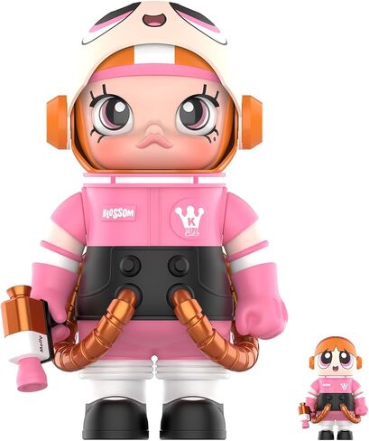 POP MART MEGA Space Molly 400%+100% The Powerpuff Girls-Blossom Collection Figurine, 400%: 11.8 Inch+100%: 2.76 Inch Height, Toys for Modern Home Décor, Collectible Art Toy in Saudi Arabia
