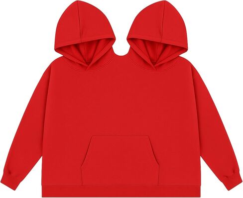 Coume Couples Hoodies Two Person Hoodie Intimate Couples Sweatshirts Oversized Long Sleeve Pullover in Saudi Arabia
