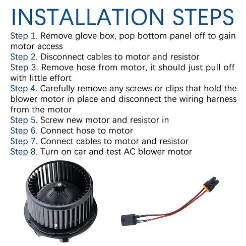 محرك سخان تكييف التيار المتردد مع مروحة محركات HVAC مناسبة لـ 1999-2008 Chevy Avalanche Silverado Suburban Tahoe لـ GMC Sierra Yukon/Escalade. يستبدل # 89018758، PM2728، 52400425 in Saudi Arabia