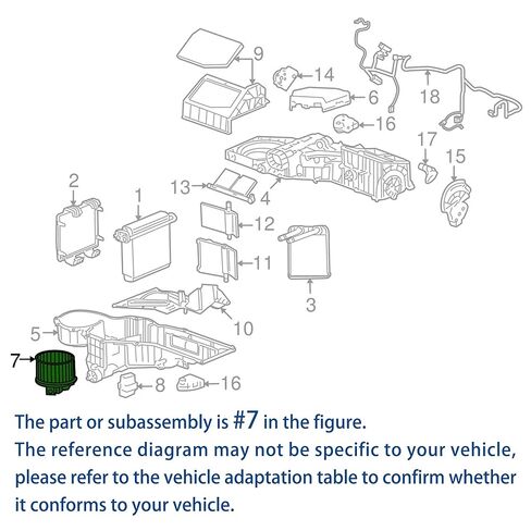 محرك سخان تكييف التيار المتردد مع مروحة محركات HVAC مناسبة لـ 1999-2008 Chevy Avalanche Silverado Suburban Tahoe لـ GMC Sierra Yukon/Escalade. يستبدل # 89018758، PM2728، 52400425 in Saudi Arabia