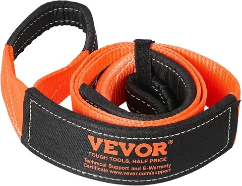 VEVOR Recovery Tow Strap 3 inches, 8 feet 36,000 lbs Break Strength, Triple Reinforced Loop Straps, Tree Saver, Winch Line Extension Strap, Off Road Towing and Recovery, Extreme Weather Resistance in Saudi Arabia