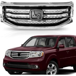 Chrome Front Bumper Upper Grill Grille Assembly fits 2012-2015 Honda Pilot in Saudi Arabia