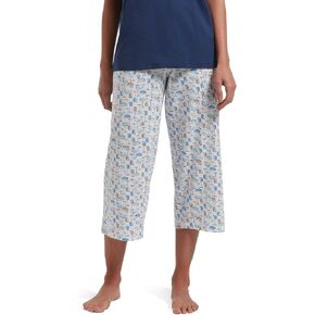 Hue Women's SleepWell Basic Printed Knit Performance Sleep Pajama Pant, Made with Temperature Regulating Technology, Bella Blue-Mini Scribble, Extra Large in Kuwait