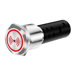 Metal Buzzer Sound and Light Alarm Stainless Steel 24/220/12V16/19/22mm Flash Alarm(22mmShortMtal12V) in Kuwait