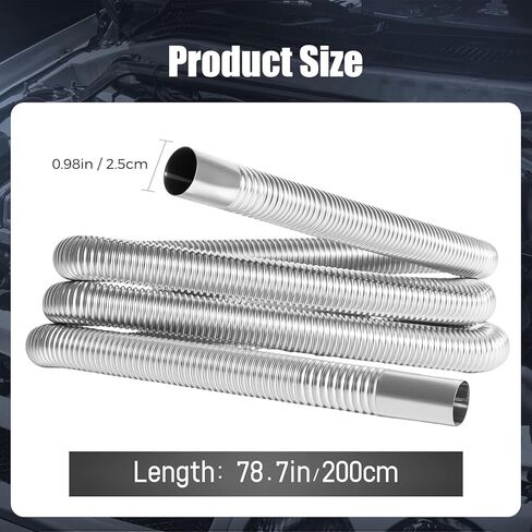 Stainless Steel Exhaust Hose 78.7 Inch Flexible Fuel Tank Vent Pipe for Diesel Heater Air Heater Cars Vans Trucks RVs SUVs in Saudi Arabia