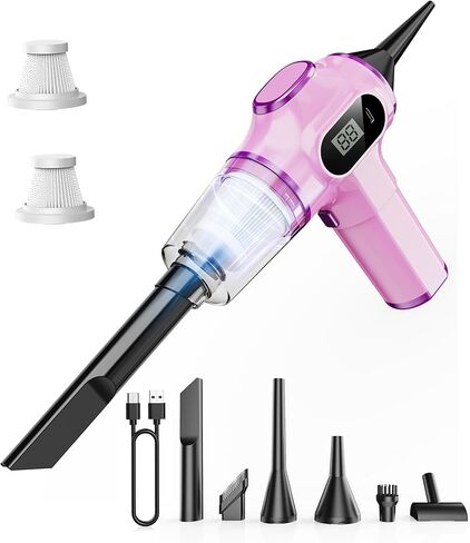 Car Vacuum Portable Cordless Handheld Vacuum, 9500Pa Vacuum Cleaner and Air Duster with Multi-Nozzles for Car, Computer, Sofa, Office, Pet, Home Blue in Saudi Arabia