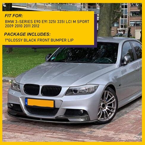 الشفة الأمامية المصد لسيارة BMW 3-Series E90 E91 325i 335i LCI M Sport 2009 2010 2011 2012 MP Style المصد الأمامي للشفاه الفاصل سبويلر (ألياف الكربون) in Kuwait