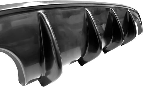 IKON MOTORSPORTS شفة ممتصة للصدمات الخلفية، متوافقة مع 2009-2015 Mazda MX-5 Miata، طراز MDA غير مطلي باللون الأسود من البولي يوريثان زعنفة القرش الخلفي المصد الخلفي، قالب فاصل الذقن لسد الهواء، قطعة واحدة in Saudi Arabia