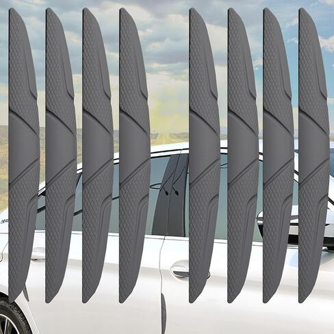 Car Door Edge Guards - Anti-Scratch Rubber Bumper Protectors - 8-Pack for All Vehicles(Sedan, Truck, SUV) - Easy to Install with Strong Adhesive (Gray) in Saudi Arabia