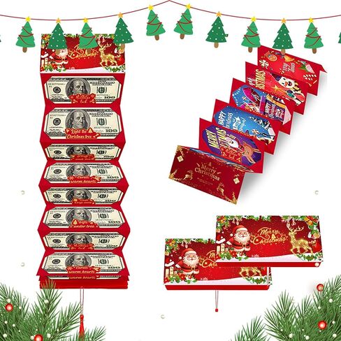 2Pack Christmas Money Envelope for Cash, 10 Slots Surprise, Money Holder for Xmas Gift Envelopes Supplies Christmas Cash Gift Envelopes for Men Women Girls Boys, Red in Kuwait