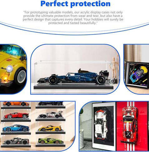 حافظة عرض أكريليك لسيارة Lego 2022 Ford-GT 42154، صندوق عرض مقاوم للغبار لسيارة Lego 42154، الحجم: 17.72 × 7.87 × 6.69 بوصة (غير متضمن في الطراز) in Kuwait