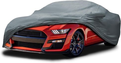 5 Layer Custom Fit Car Cover for 2024-2026 Ford Mustang Durable Dustproof Windproof with Mirror Pockets Pollution, Dust, Sun, Snow, Rain, Winter All Weather Protection, Breathable in Saudi Arabia